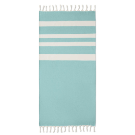 Fouta serviette de plage AGOURA bleu clair personnalisé en France