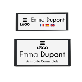 Badge nominatif magnétique Made in Europe personnalisable en ligne