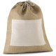 Sac jute & coton 44X38 avec cordelettes personnalisé par Sacpub