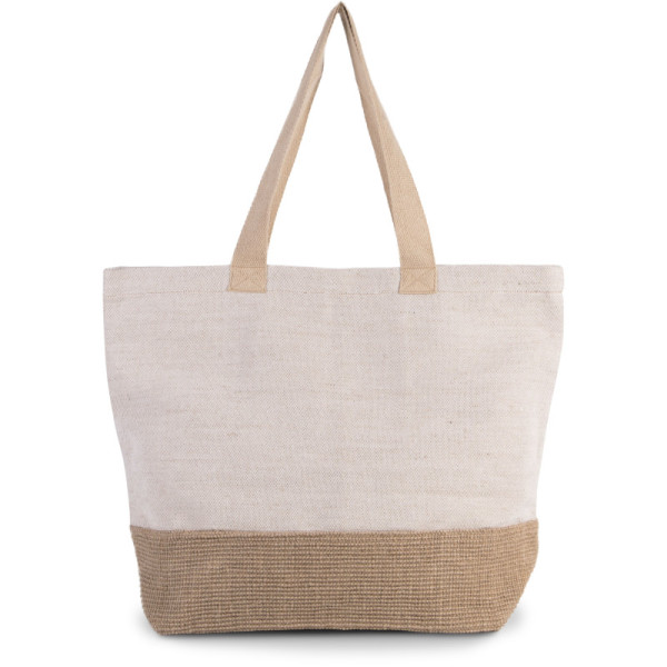 Bolsa de la compra tote espíritu rústico-500grm2- 52 x 40 x 16 cm- lona de algodón y yute-Sacpub