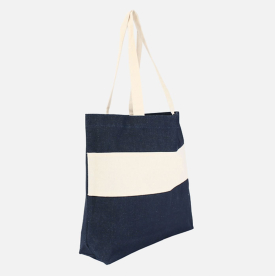 Tote bag Jean Bicolore personnalisé en France par Sacpub grossiste objet publicitaire