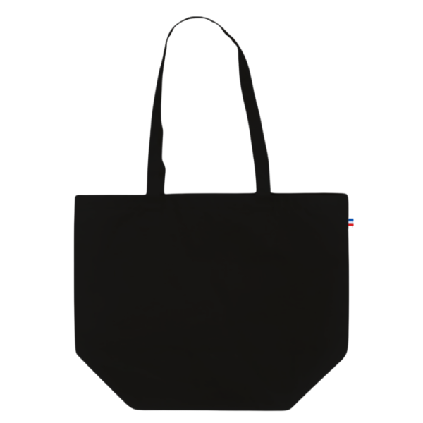 gots made in france bolsa tote de algodón orgánico personalizable logo sacpub negro