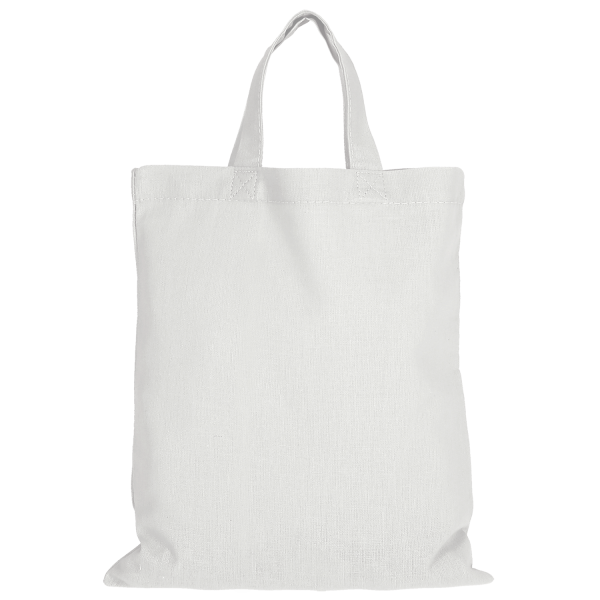 Bolsa algodón blanca Asas cortas 28x32 - sacpub