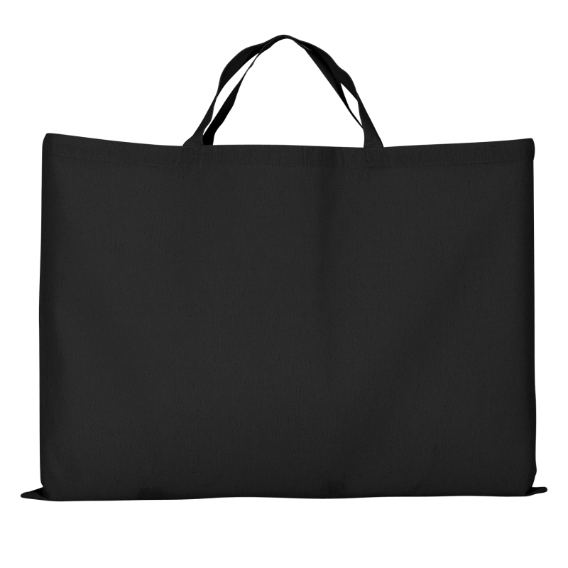 Bolsa de algodón Asas cortas 70x50 cm - negro