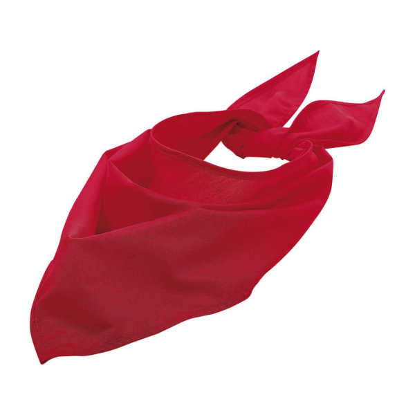 Bandana publicitaire rouge personnalisé en France par Sacpub